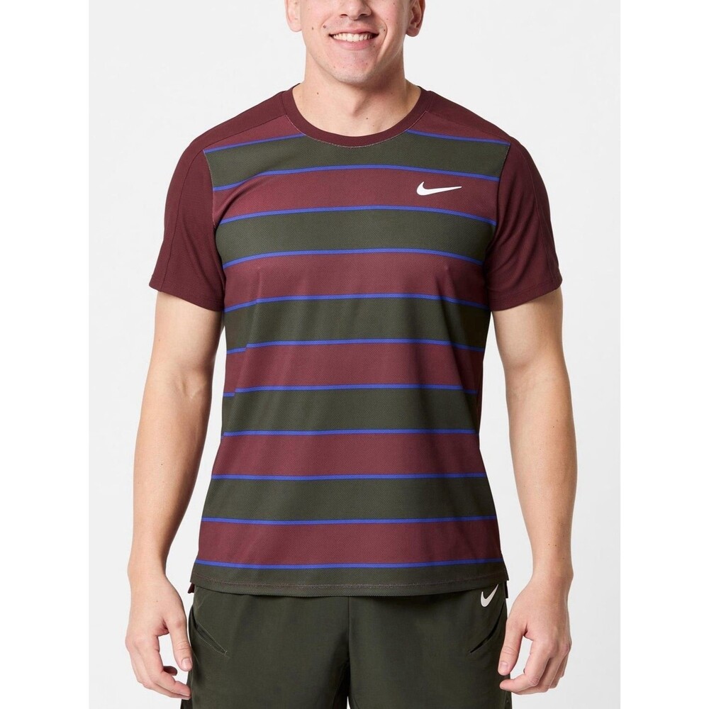 Nike Tennis Shirt Court Advantage Slam Alcaraz Mens $90 FZ6934-619 Dri-fit ADV